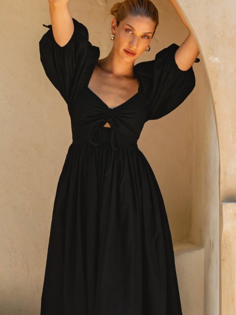Baliln Atrani Puff Sleeve Dress M
